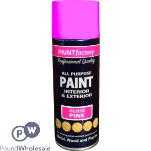 All Purpose Pink Gloss Spray Paint 400ml (metal,wood And Plastic)