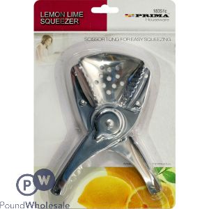 PRIMA STAINLESS STEEL LEMON LIME SQUEEZER SCISSOR TONGS