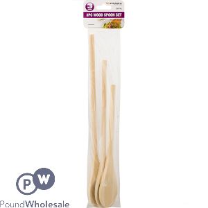 PRIMA WOODEN SPOON SET ASSORTED SIZES 3PC