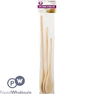 Prima Wooden Spoon Set Assorted Sizes 3pc