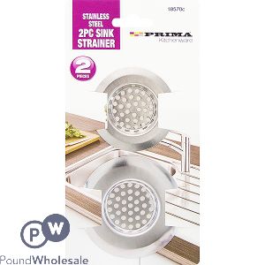 Prima Stainless Steel Sink Strainer 2pc