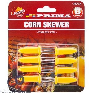 PRIMA STAINLESS STEEL CORN SKEWER 8 PACK