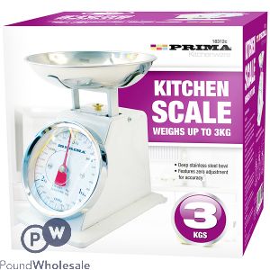 PRIMA MECHANICAL CREAM RETRO KITCHEN SCALE 3KG