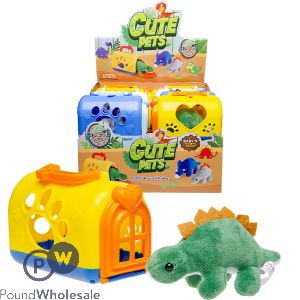 Soft Plush Dinosaur In Cage Toy Cdu Assorted