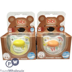 Bibi Happiness 0-6 Months Dental Favourites Silicone Soother Cdu Assorted