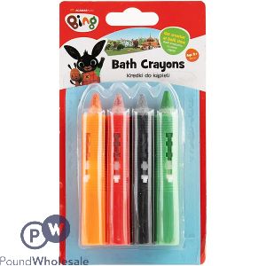 Bing Assorted Colour Kids Bath Crayons 4 Pack