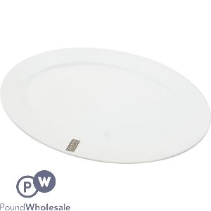 PLAIN WHITE OVAL PLATE 35.5CM