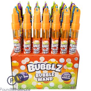 Bubblz Bubble Wand 118ml Cdu Assorted Colours
