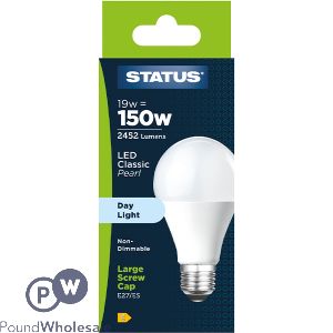 Status Classic Pearl Round 19W=150W Day Light E27 LED Light Bulb