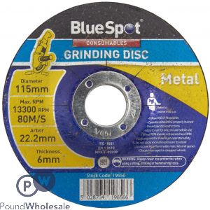 Bluespot Metal Grinding Disc 115mm