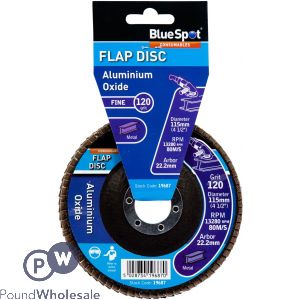 Bluespot 4.5" 120 Grit Aluminium Oxide Flap Disc