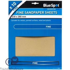 Bluespot 10 Piece Fine Sandpapers