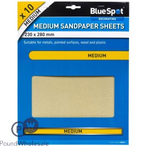 Bluespot 10 Piece Medium Sandpapers