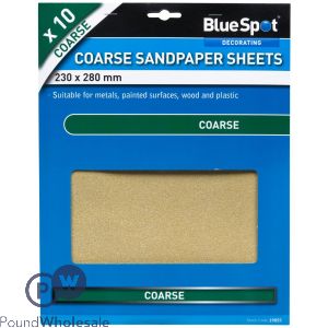 Bluespot 10 Piece Coarse Sandpapers