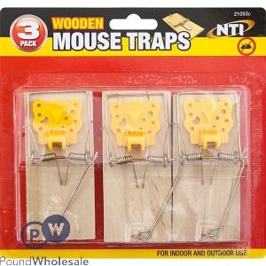 Wooden Mouse Traps 3 Pack