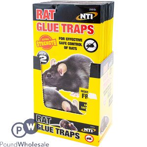 EXTRA STRENGTH RAT GLUE TRAPS 2 PACK CDU