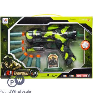 SWAT EQUIPMENT CAMO ARMY SOFT BULLET GUN PLAY SET