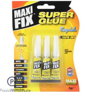 Maxifix Super Glue Gap Fill 3g 3 Pack