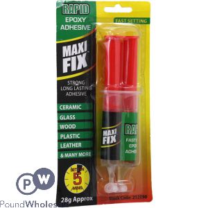 Maxifix Rapid Strong Lasting Double Dispense Equally Epoxy Adhesive 28g