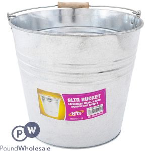 Galvanised Metal Bucket 9l