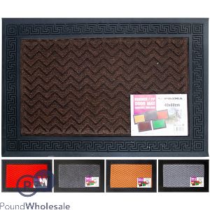Prima Rubber & Pp Greekey Moulded Door Mat 40 X 60cm Assorted