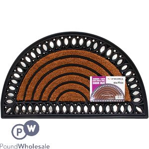 Prima Rubber & Coco Semi Circle Grill Door Mat 40 X 70cm