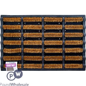 Prima Coir Wire Rubber Door Mat 40cm X 60cm