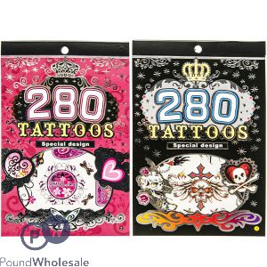 Kids Temporary Tattoos 280 Pack Assorted