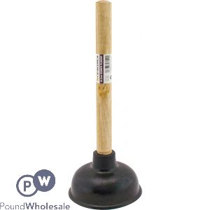 Sink Plunger Wooden Handle 23cm