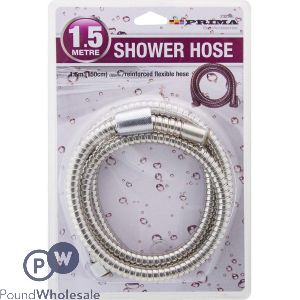 Prima Reinforced Flexible Shower Hose 1.5m 