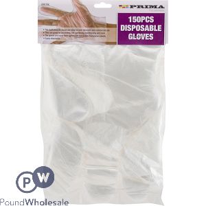 PRIMA PLASTIC DISPOSABLE GLOVES 150PC