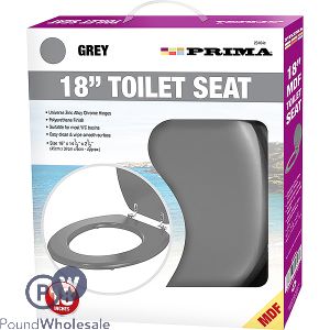 Prima Mdf Grey Toilet Seat 18"