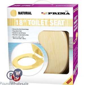 Prima MDF Natural Pine Toilet Seat 18&quot;