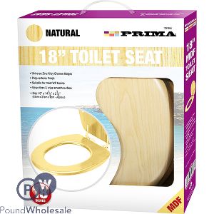 Prima MDF Natural Pine Toilet Seat 18"