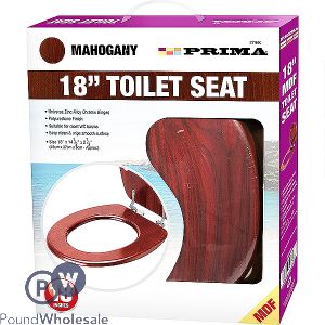 PRIMA MDF MAHOGANY TOILET SEAT 18&quot;