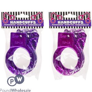 Pink & Purple Pph Metallic Handcuffs Assorted Colours