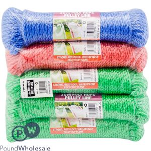 PRIMA POLY ROPE PULLEY LINE 30M ASSORTED COLOURS