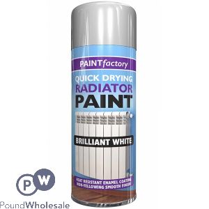 Paint Factory Quick Drying Radiator Paint Brilliant White 400ml