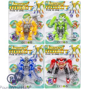 5-in-1 Beast Robot Action Figure Assorted