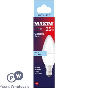 Maxim 3w=25w Candle Pearl Day Light E14 Ses Led Light Bulb