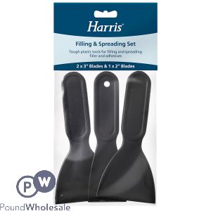 HARRIS BLACK PLASTIC FILLING &amp; SPREADING SET 3 PACK