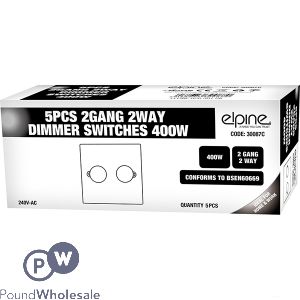 Elpine 2-gang 2-way 400w Dimmer Switch