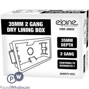 Elpine 2-gang Dry Lining Box 35mm
