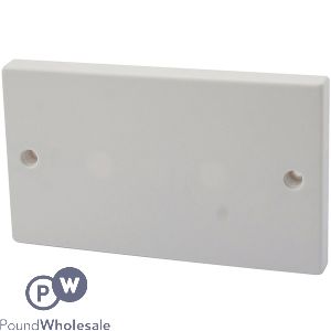 ELPINE 2-GANG WHITE DOUBLE BLANKING PLATES