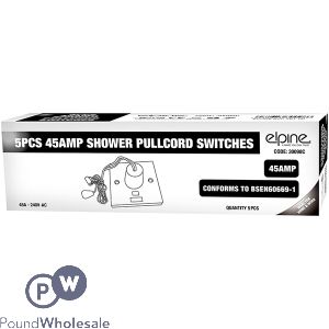 Elpine 45Amp 240V-AC Shower Pull-Cord Switches