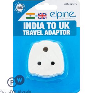 ELPINE INDIA-TO-UK TRAVEL ADAPTOR