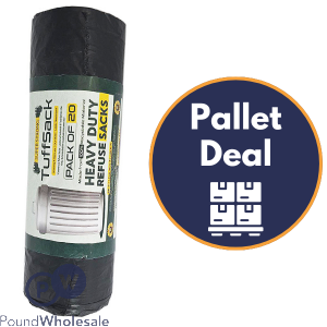 Pound Wholesale Tuffsack 19 Micron Super Strong Black Bin Bags 20 Roll 70l Pallet Deal