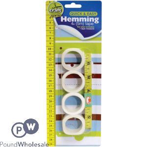 CRAFT CENTRAL HEMMING SET WITH MEASURING TAPE 5 PACK