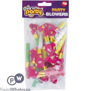 TIME TO PARTY PARTY BLOWERS 20PK