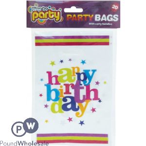 TIME TO PARTY 20 PARTY BAGS